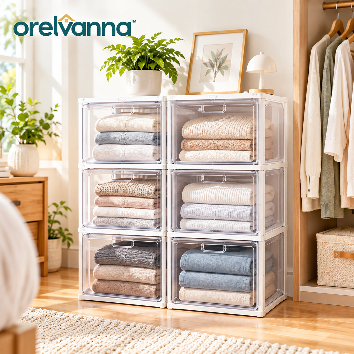 Orelvanna™ Modular Clear Front Storage Drawer Set — image 1