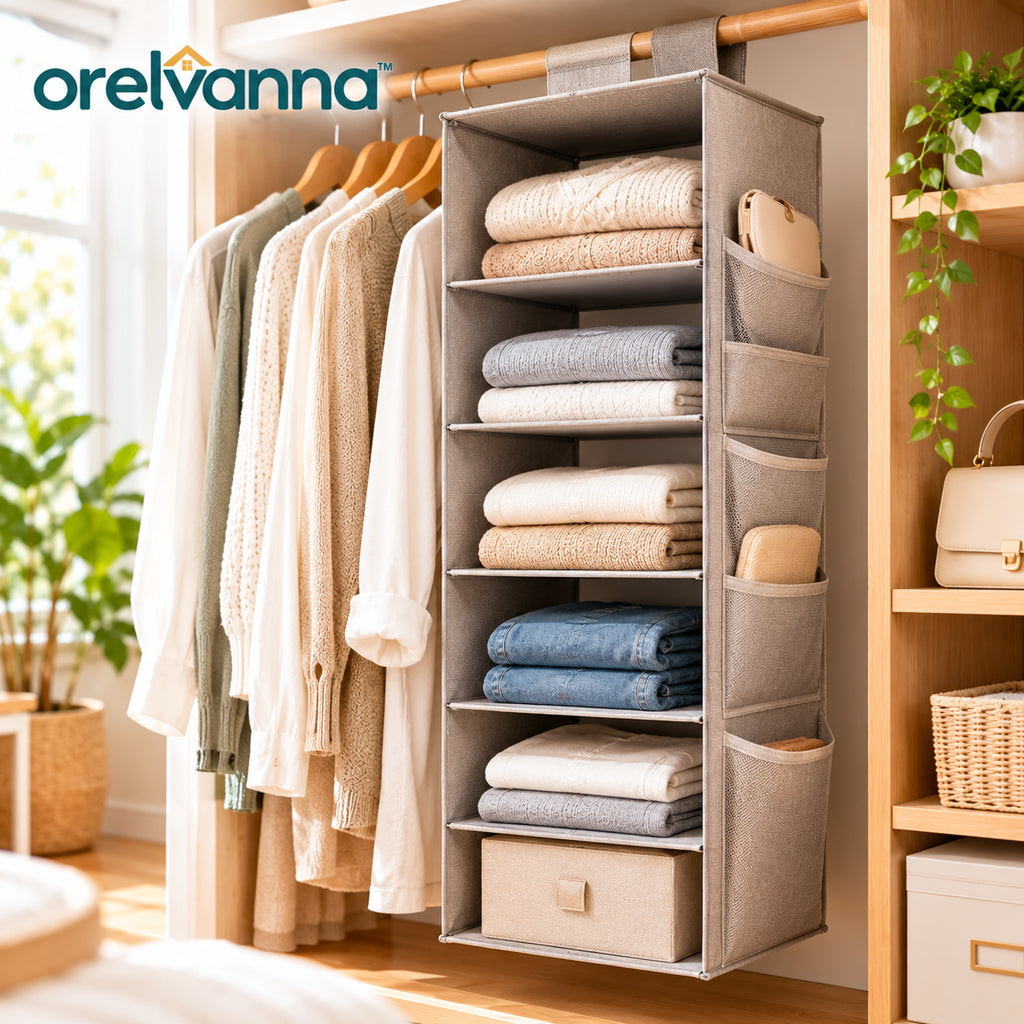 Orelvanna™ Hanging Closet Shelf Organizer — image 1