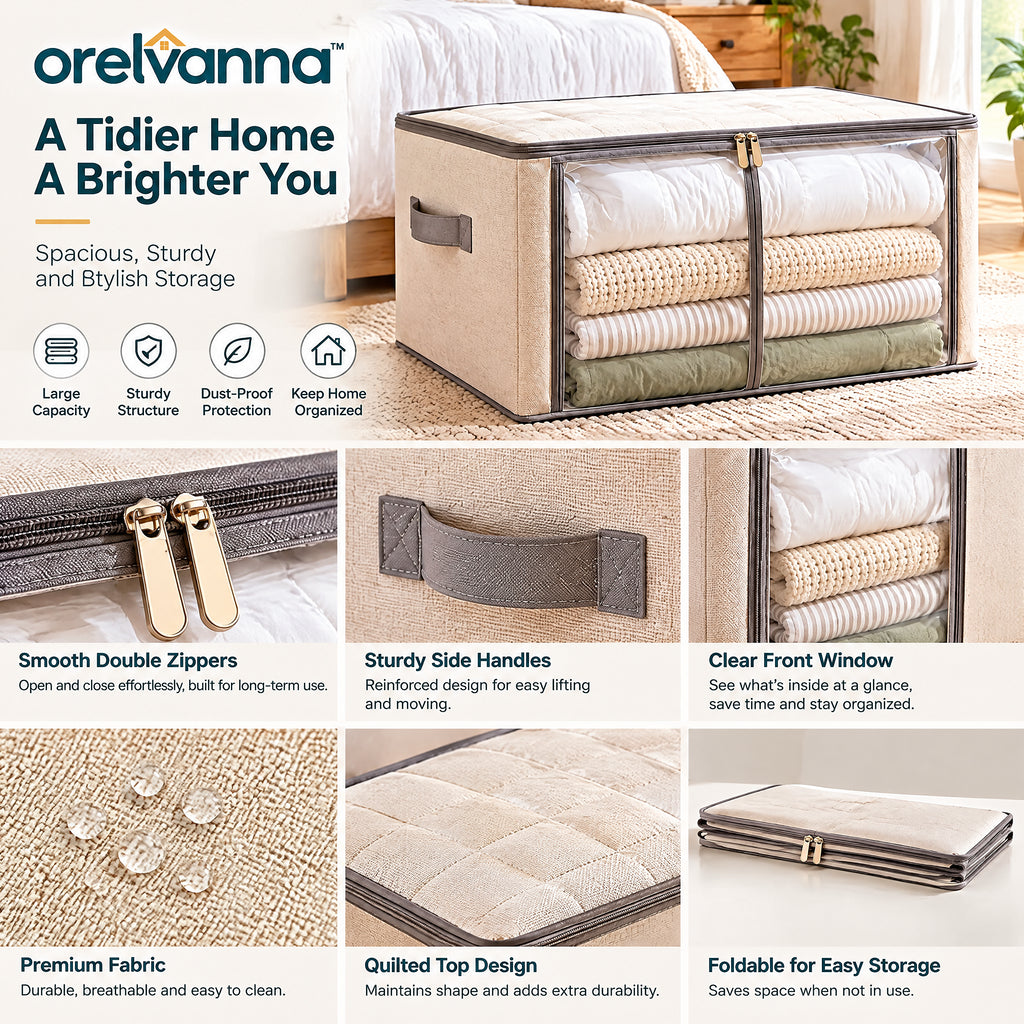 Orelvanna™ Large Bedding Storage Organizer — image 5