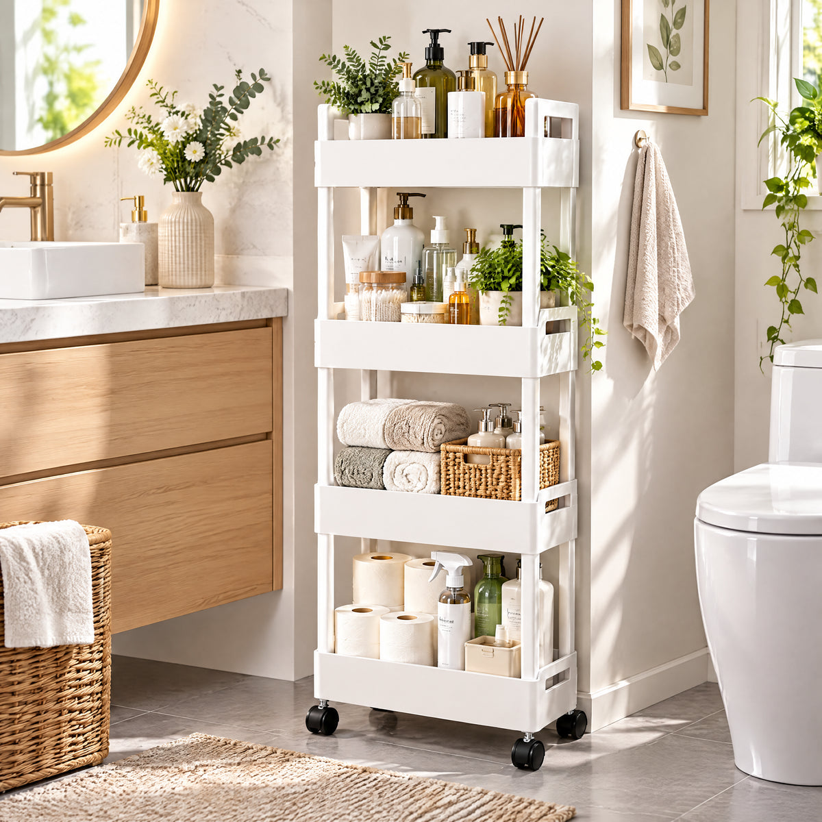 Orelvanna™ Slim Rolling Storage Cart — image 2