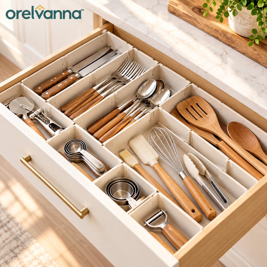 Orelvanna™ Adjustable Drawer Divider Organizer Set — image 1