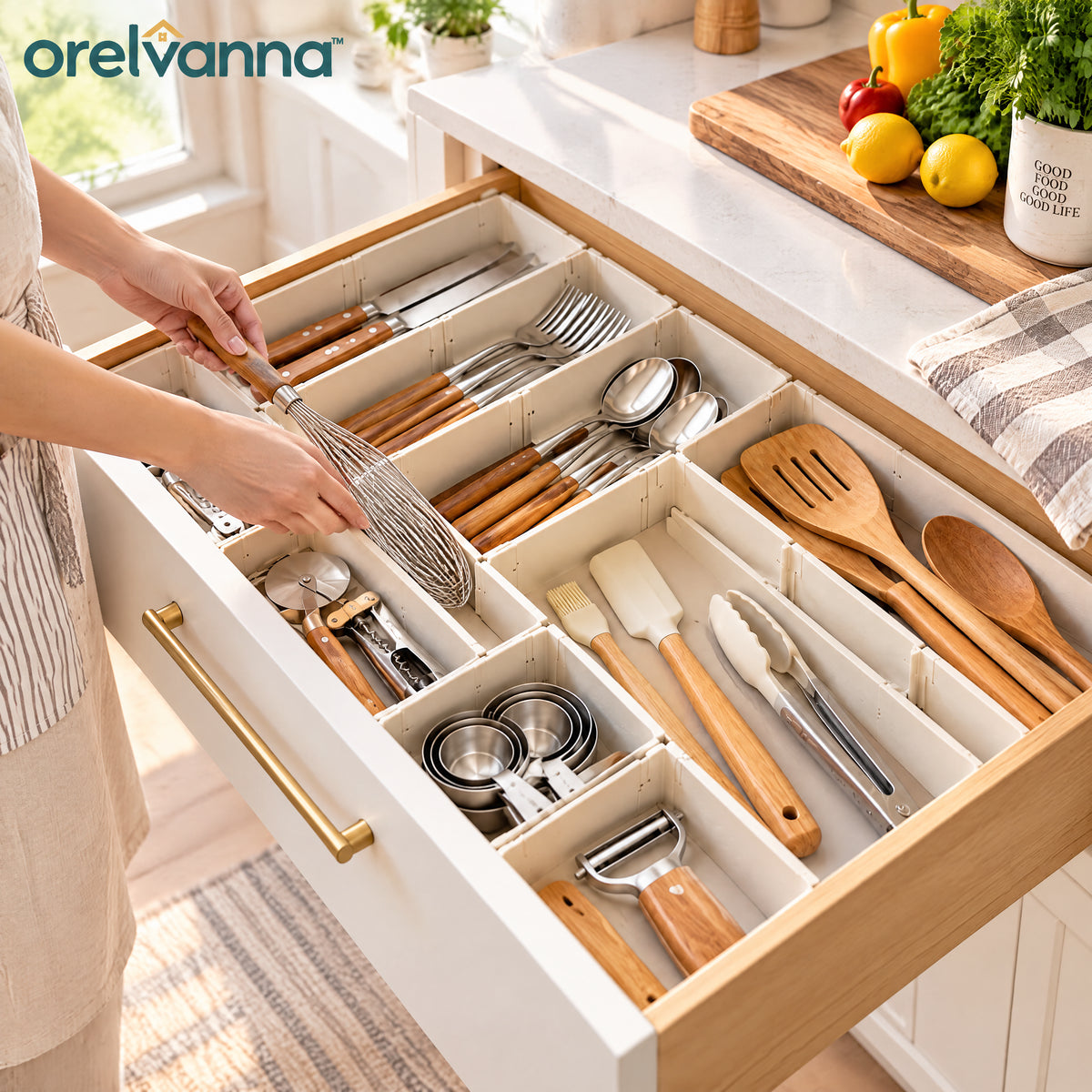 Orelvanna™ Adjustable Drawer Divider Organizer Set — image 4