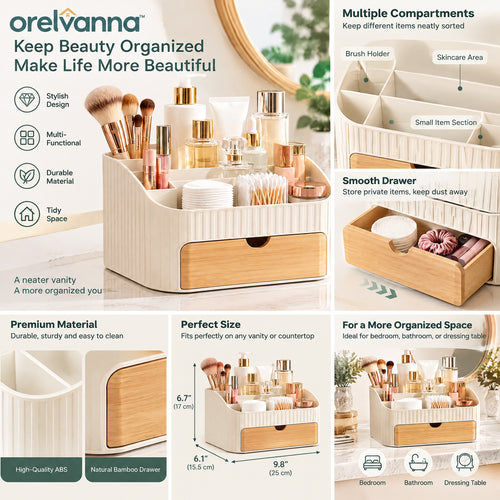 Orelvanna™ Bathroom Countertop Organizer with Drawer — image 2