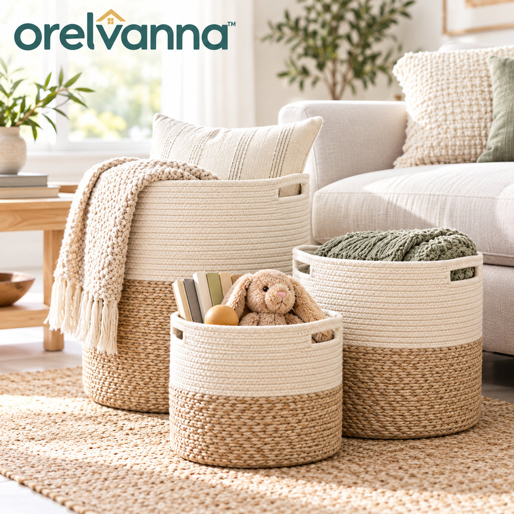 Orelvanna™ Woven Decorative Storage Basket Set — image 1