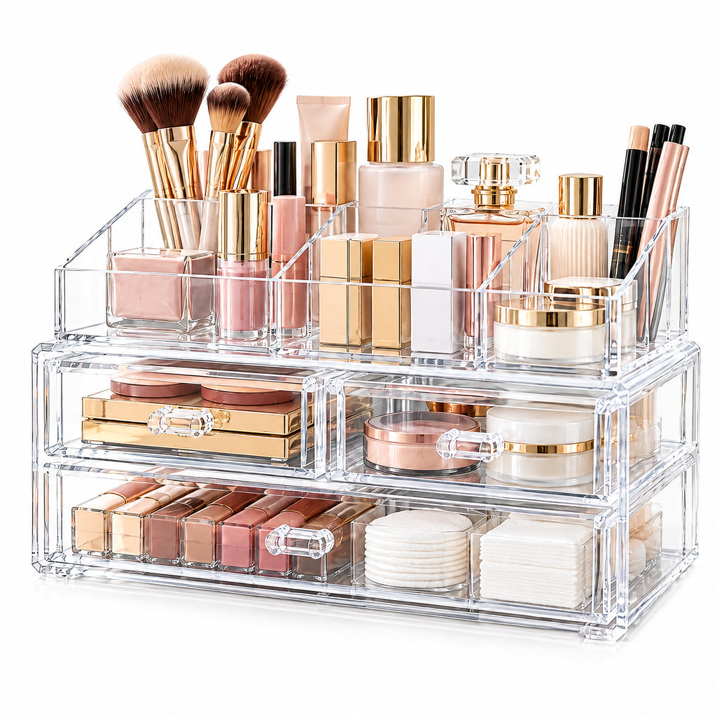 Orelvanna™ Clear Acrylic Makeup Organizer with Drawers — image 2