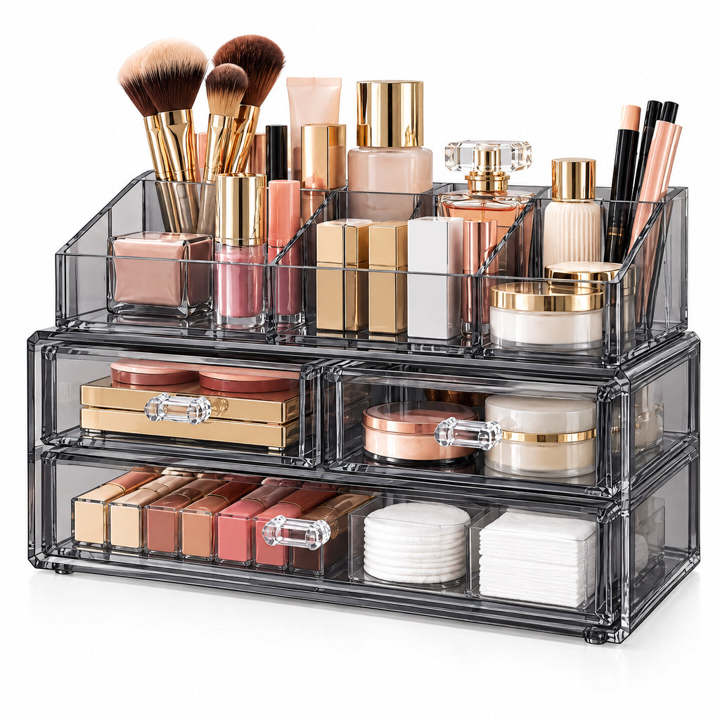 Orelvanna™ Clear Acrylic Makeup Organizer with Drawers — image 3